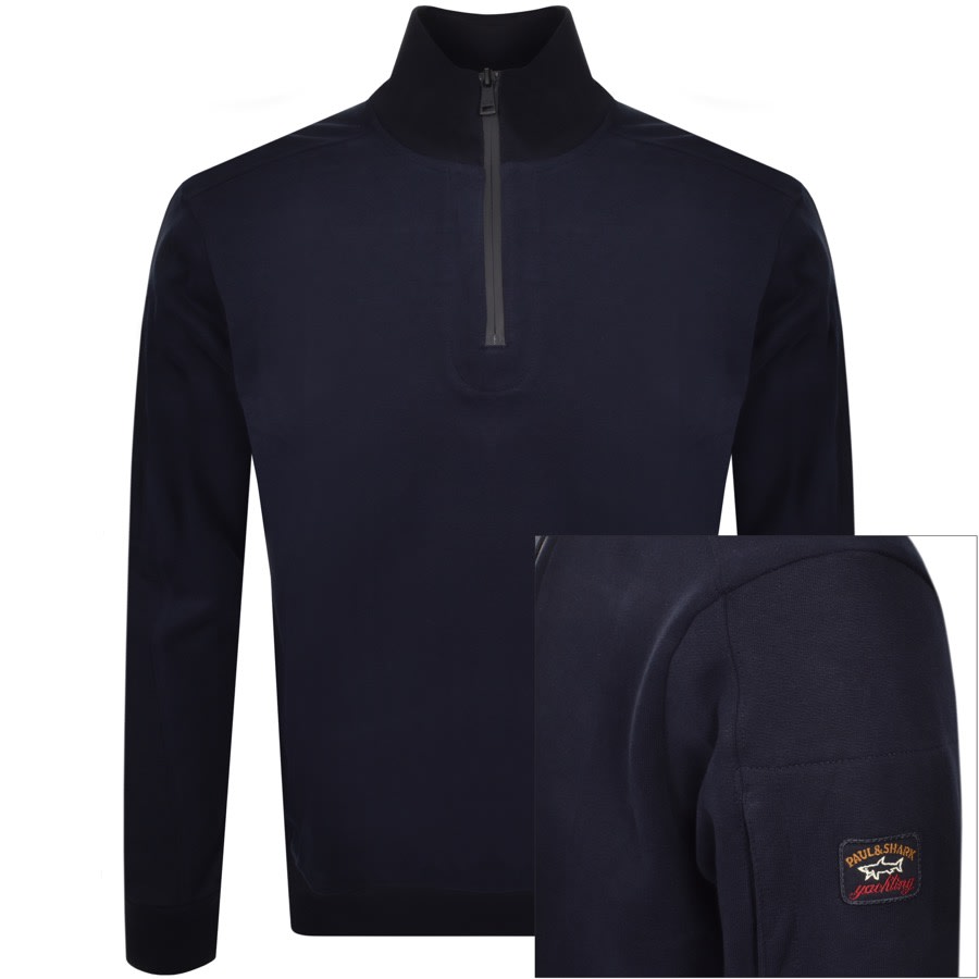 Alternative Image for ProductPaul And Shark Half Zip Sweatshirt Navy1
